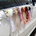 6 Stücke Simulation Blume Form Auto Dekoration für Hochzeit Festivers Party Supplies