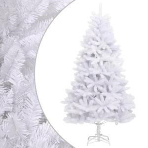 Tannenbaum Kunstbaum mit PVC-Spitzen, Weihnachtsdeko Dekobaum für Innen Außen Künstlicher Weihnachtsbaum Klappbar mit Ständer Weiß 240 cm