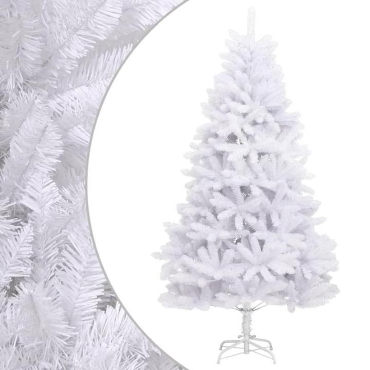 Tannenbaum Kunstbaum mit PVC-Spitzen, Weihnachtsdeko Dekobaum für Innen Außen Künstlicher Weihnachtsbaum Klappbar mit Ständer Weiß 240 cm