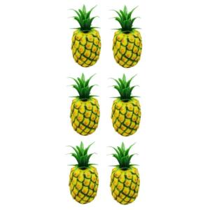 3 Sätze Simulation Ananas-Modell Lebensechte Fruchtdekoration Spielzeug Obst Prop-Modell Künstliche Früchte Plastikobst Nachahmung Ananas-Modell Früchte Foto Requisiten 2 Stüc