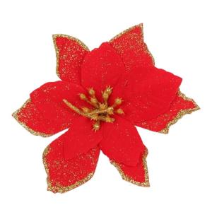 10/20/40pcs Weihnachtsbaum Dekorationen Künstliche Blumen Glitzer Faux Hochzeit Blumen Ornamente Für Weihnachtsbaum Neues Jahr Home Outdoor Dekoration