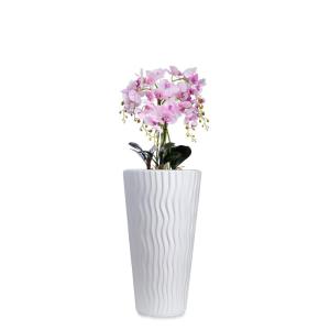 Bloempot, kunstmatige orchidee, vlinder, textiel, zeer groot, 140 cm, XXL, decoratie, ziet eruit als echt elegant, pot wit/roze orchideeën