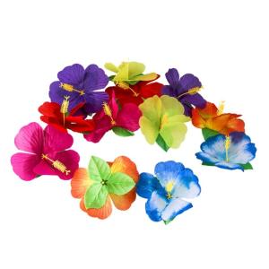 1 Satz Simulation Hibiskus Künstliche Hawaiianische Tropisches Blumendekor Abs Hochzeitsdeko Künstliche Blüten Hawaii-blumendekor Künstliche Blumenarrangements Stoff 72st