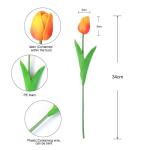 , , tulp, latex materiaal, voelt echt aan voor bruiloftskamer, thuis, hotel, feestdecoratie en doe-het-zelf decoratie (zonsondergang rood, 10 stuks)