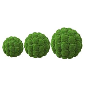 3st Konservierte Mooskugeln DIY Grasornament Mooskugeln Herzstück Grünes Dekor Gefälschte Mooskugeln Dekorative Kugeln Vasenfüller Natürliche Dekorative Kugeln Plastik Green