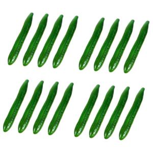 4 Sätze 4 Sets Simuliertes Gemüsemodell Lebensechte Gurke Dekoration Küchendekoration Vitrine Requisiten Falsche Gurke Simulation Lebensmittelmodell Künstliche 4 Stück * 4