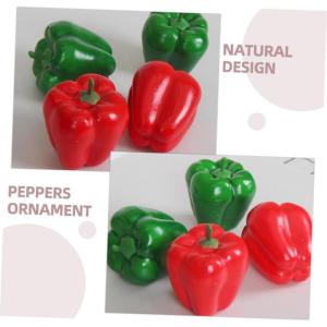 4 Stück Simulierte Chili Pfeffer Dekoration Mini Spielzeug Straßenpaprika Dekorieren Chiltepin Pfeffer Simulationspfeffer Künstliches Gemüse Künstlicher Pfeffer