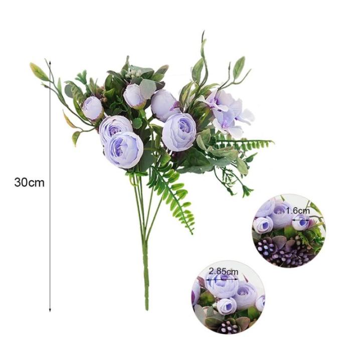 3 stuks kunstbalkonplanten, violet, zijden bloemen, camelia, planten, voor buiten, bloemstukken, , decoratieve als echt plastic boeket voor decoratie