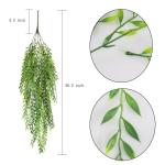 2 stuks kunstmatige klimop, slinger, 94 cm, kunstplant voor buiten, kunstplant, klimplant, groen, decoratie voor tuin, muur, hek, ophanging