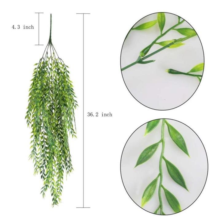 2 stuks kunstmatige klimop, slinger, 94 cm, kunstplant voor buiten, kunstplant, klimplant, groen, decoratie voor tuin, muur, hek, ophanging