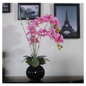 Kunstblumen Dekorative Phalaenopsis, künstliches Blumen-Arrangement mit Keramiktopf, künstliche Seidenpflanzen in Töpfen für die Party zu Hause für jeden Anlass