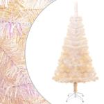 Künstlicher Weihnachtsbaum Schillernde Spitzen Weiß 150 cm PVC