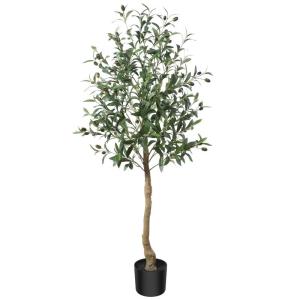 Künstliche Olivenbaum Pflanzen 120cm Fake Tropische Plastik Pflanze Perfekte Große Pflanzen im Topf für Indoor Outdoor Haus Büro Garten Moderne Dekoration Housewarming Geschenk