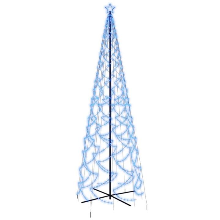 LED kerstboom kerstboom lichtboom kerstdecoratie verlichting buiten verlicht lichtketting outdoor kegelvorm blauw 1400 LEDs 160x500 cm