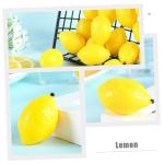 24 STK Mini-Zitronenimitat Simulationszitronen Dekor Mini-Spielzeug Lebensechte Mini-Zitrone Miniaturen künstliche Zitronen bastelzeug Foto-Requisiten Miniatur-Zitrone PVC Yellow