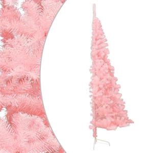 Künstlicher halber Weihnachtsbaum mit Stahlständer, Weihnachtsbaum für kleine Räume, Weihnachtsdekoration für Zuhause, Büro (240 cm)