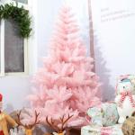 6ft Einzigartige Weiß Weihnachten Baum Künstliche Weihnachten Baum Mit Metall Ständer Für Indoor Und Outdoor Dekoration Modische，Pink-150cm