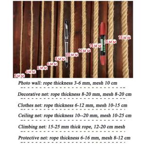 Kinder Sicherheitsnetz Hochbett Netz Hanf Netz Schutznetz Sicherheitsseilnetz für Kinder Natur Jutenetz Seilnetz für Balkon Schutz Spielplatz Treppe Hanfseil für Hängematte Bau