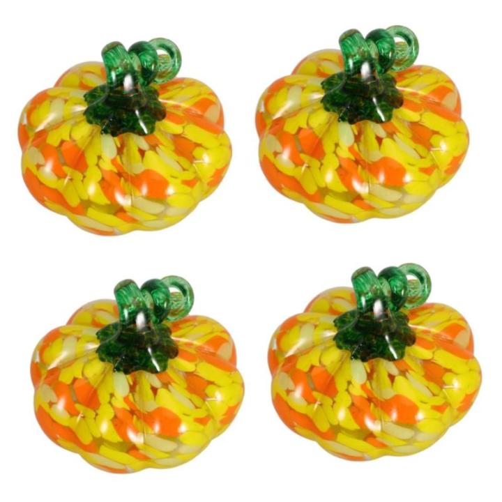 4 Stück Kürbishandwerk Kürbis-Requisite Tisch-kürbis-Figur Herbsternte Kürbisdekor Thanksgiving-kürbis-Dekorationen Kürbis Im Herbst Kürbis Ernten Szenenlayout Glas