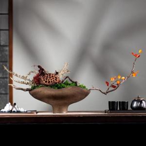 Kunstblumen Künstliches Blumenarrangement mit abgestorbenen Zweigen in Einer Keramikvase – lebensechte Kunstpflanzen für Innendekoration, Wohnzimmer für jeden Anlass
