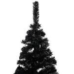 Wiederverwendbar Künstlicher Weihnachtsbaum Beleuchtung und Kugeln 180 cm H Christmas Tree Tannenbaum Weihnachtsdeko Christbaum Kunstbaum Halloween Weihnachtsbaum PVC Schwarz