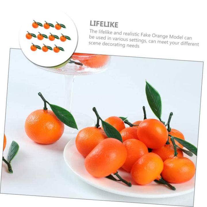 1 Satz Lebendige Orangen Requisiten Szenenschmuck Schüssel Vasenfüller Früchte Kunstobst Künstliche Früchte Desktop-deko Mit Künstlichen Orangen Künstliches Orangendekor PVC