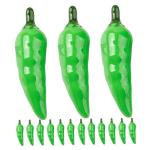 32St simuliertes Gemüse wohnraumdeko The Green Werbeprop für Paprika Kunstgemüsemodell Simulation Requisiten grün lebendige Pfeffermodelle falscher Chili Bauernhausdekore Schau