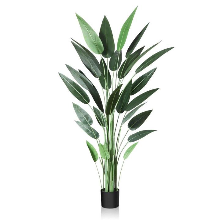 Kunstlelieboom, 180 cm, nep tropische plastic palm, perfecte grote planten in pot voor binnen, buiten, huis, kantoor, tuin, moderne decoratie, housewarming cadeau (1 stuks)