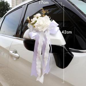 6 Stücke Simulation Blume Form Auto Dekoration für Hochzeit Festivers Party Supplies