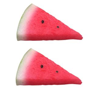 4 stuks gesimuleerde watermeloen decoratieve kunstvruchten decoratie watermeloenschijf haarspelden plastic fruit gesneden watermeloen rood voedsel pvc