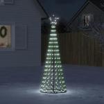 LED Weihnachtsbaum Aussen Kegelform Weihnachtsbaum Metall Groß Kaltweiß 275 LEDs Tannenbaum Lichterbaum Weihnachtsdeko Aussen Weihnachtsbaum Tanne 180 cm