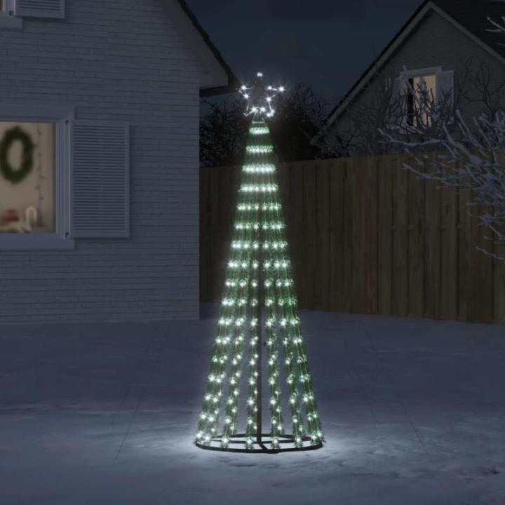 LED Weihnachtsbaum Aussen Kegelform Weihnachtsbaum Metall Groß Kaltweiß 275 LEDs Tannenbaum Lichterbaum Weihnachtsdeko Aussen Weihnachtsbaum Tanne 180 cm