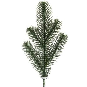 Kunstdennentak/kersttak karpaten spuitgietwerk met 5 punten, kleur donkergroen (12 stuks)