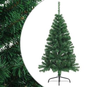 Mini Tannenbaum,Fairy Tree Weihnachtsbaum,Künstlicher Halber Weihnachtsbaum mit Ständer Grün 120 cm PVCGeeignet für Patio, Schlafzimmer, Wohnzimmer, Weihnachten