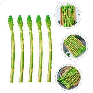 5 Stück Simulierter Spargel Simulationsspargel Lebensechter Spargel Künstlicher Spargel Dekor Gefälschter Spargel Künstlicher Spargel Display Requisiten Künstlicher