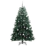 Weihnachtsbaum, Klappbar Christbaum mit 300 LEDs Kugeln Ständer, Beleuchtet Tannenbaum Kunstbaum mit 8 Beleuchtungsmodi, Weihnachtsdeko Dekobaum, 240cm