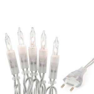 831191 Lichtketting voor op stroom, 10, mini lichtketting met 10 vervangingslampen heldere warme verlichting, lengte 1,35 m, met transparante kabel, lichtketting met 10 lichtpunten