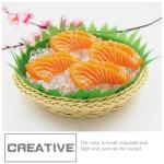 6 stuks model zalmfilet vlees fotografie rekwisiet voedsel speelgoed gesimuleerde zalmschijf keukendecoratie en accessoires sashimi schijf model Japan kind PVC sushi