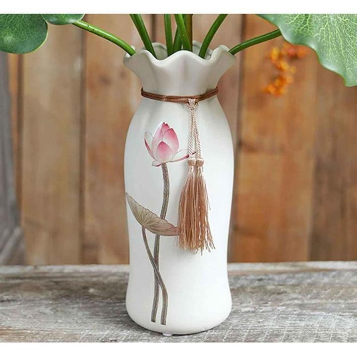 Kunstblumen Künstliche Blumen für den Innenbereich, Simulation Lotus, künstliche Blumen in Vase, Seidenblumen-Wohnzimmer-Desktop-Dekoration für jeden Anlass