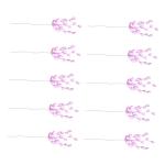 50 Stück Simulierte Dreizackige Künstlicher Blumenstiel Hochzeitsdekorationen Für Die Zeremonie Künstlicher Kranz Hochzeitszubehör Künstliche Blumenzweige Violett Acryl