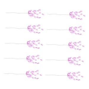 50 Stück Simulierte Dreizackige Künstlicher Blumenstiel Hochzeitsdekorationen Für Die Zeremonie Künstlicher Kranz Hochzeitszubehör Künstliche Blumenzweige Violett Acryl