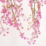 2 stuks hangende mand kunstmatige bloem, kunstmatige bloemen aan de muur, muur gemonteerde kunstmatige bloemen, kunstmatige bloemen buiten, kunstmatige hangplanten voor thuis, tuin