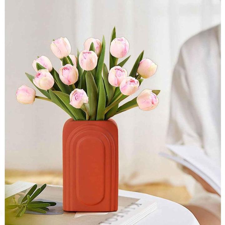 Kunstblumen Künstliche Blumen für den Innenbereich, Simulationsstrauß, künstliche Seidenblume, Tulpe, florales Kunstblumen-Dekor, künstliche Blumen in Vase für jeden Anlass