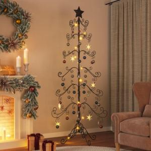 Metall-Weihnachtsbaum für Dekorationen Schwarz 215 cm, Tannenbaum Künstlich, Christmas Tree, Tannenbaum Deko, Weihnachtsbäume, Christbaum - 359609