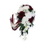 Wassertropfen Rose Hochzeit Brautstrauß Romantische Halten Blume Braut Brautsträuße Brautjungfer Blumenstrauß Valentinstag Dekoration