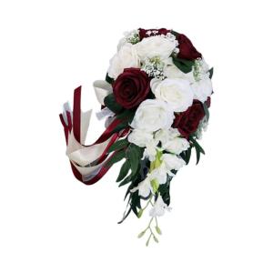 Wassertropfen Rose Hochzeit Brautstrauß Romantische Halten Blume Braut Brautsträuße Brautjungfer Blumenstrauß Valentinstag Dekoration