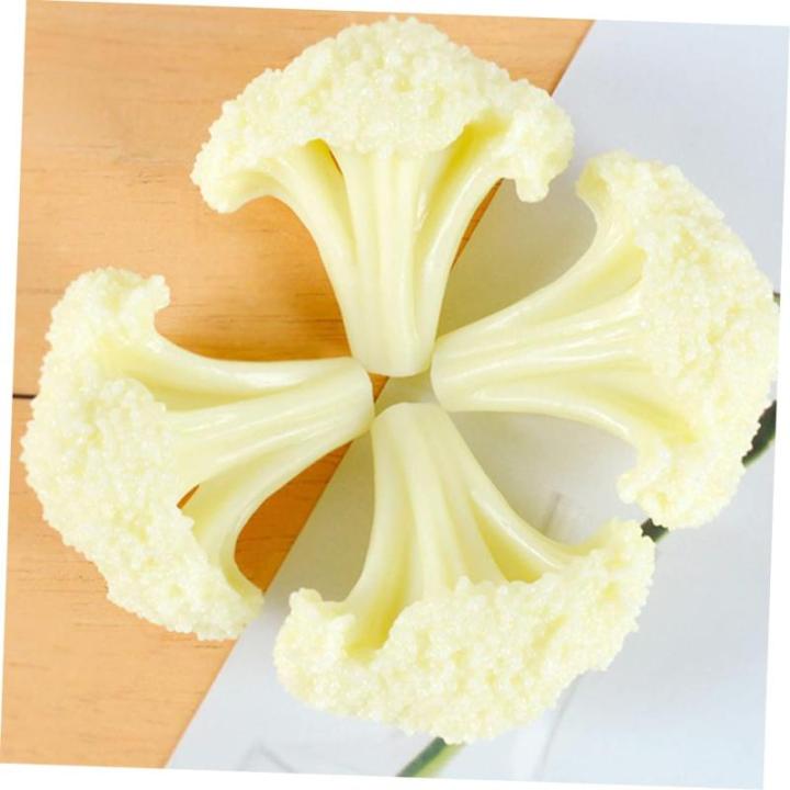 2 Stück Blumenkohl Modell Falsches Gemüse Lebensechte Brokkoli Verzierung Künstliches Gemüse Simulationsgemüse Lebensechtes Gemüse Gefälschte Brokkoli Scheibe Zur
