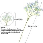 Gypsophila , 10 stuks, Gypsophila , sluierkruid, namaakbloemen, boeketten voor bruiloft, bruid, feest, woondecoratie (blauw)