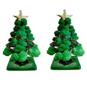 【UK Stock 】Mini kerstboom magie groeien, papieren boom DIY kristal kweekkit/ornamenten decoratie speelgoed nieuwigheid kerstcadeau jongens meisjes wetenschapskits en speelgoed 