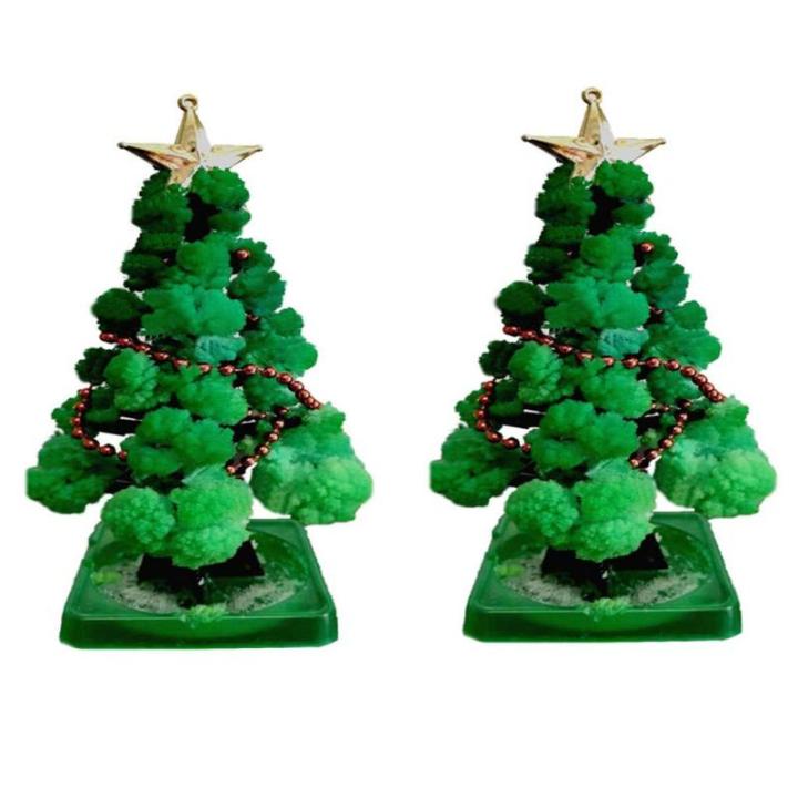 【UK Stock 】Mini kerstboom magie groeien, papieren boom DIY kristal kweekkit/ornamenten decoratie speelgoed nieuwigheid kerstcadeau jongens meisjes wetenschapskits en speelgoed 